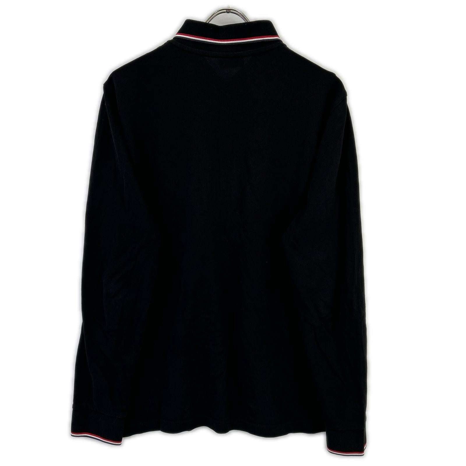 MONCLER モンクレール ブラック MAGLIA ロゴワッペン L/Sポロシャツ トップス
