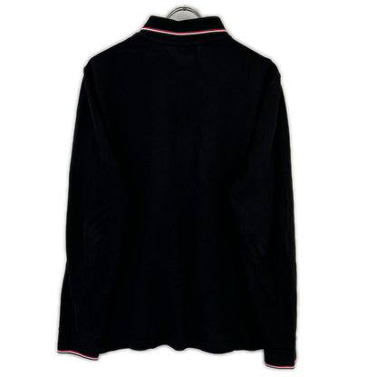 MONCLER モンクレール ブラック MAGLIA ロゴワッペン L/Sポロシャツ トップス