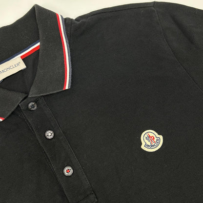 MONCLER モンクレール ブラック MAGLIA ロゴワッペン L/Sポロシャツ トップス