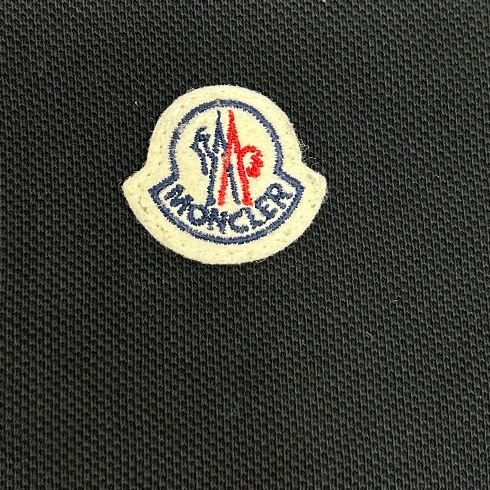 MONCLER モンクレール ブラック MAGLIA ロゴワッペン L/Sポロシャツ トップス