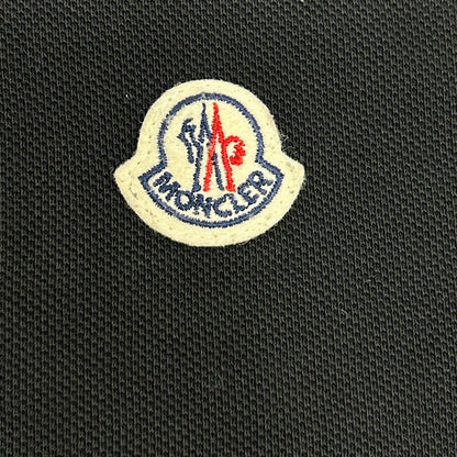MONCLER モンクレール ブラック MAGLIA ロゴワッペン L/Sポロシャツ トップス