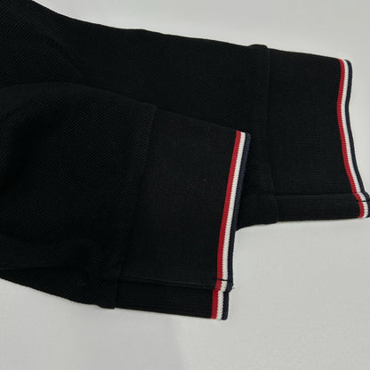 MONCLER モンクレール ブラック MAGLIA ロゴワッペン L/Sポロシャツ トップス