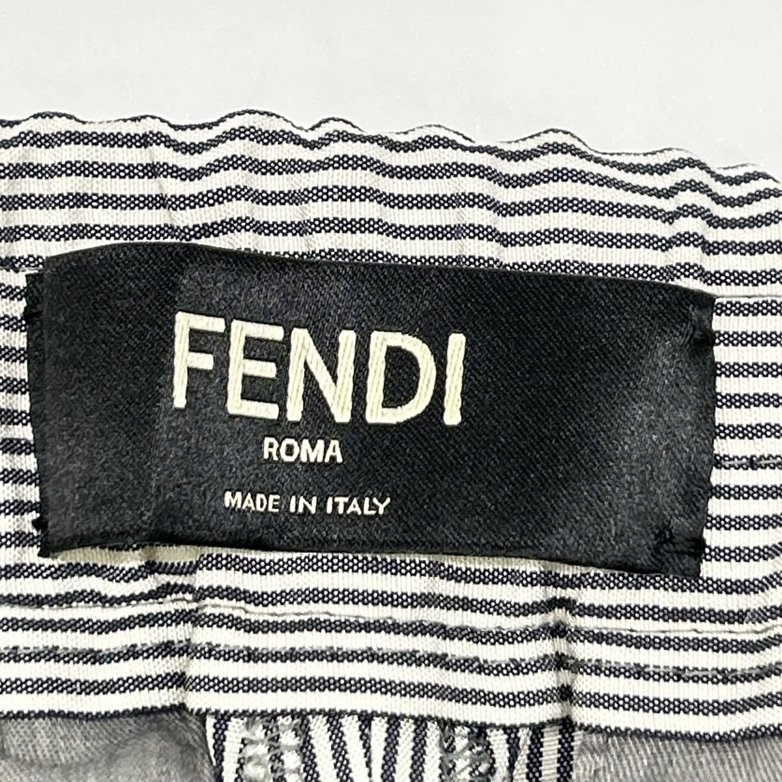 FENDI Fendi FB0767 ARX1 blue×white striped trousers pants bottoms