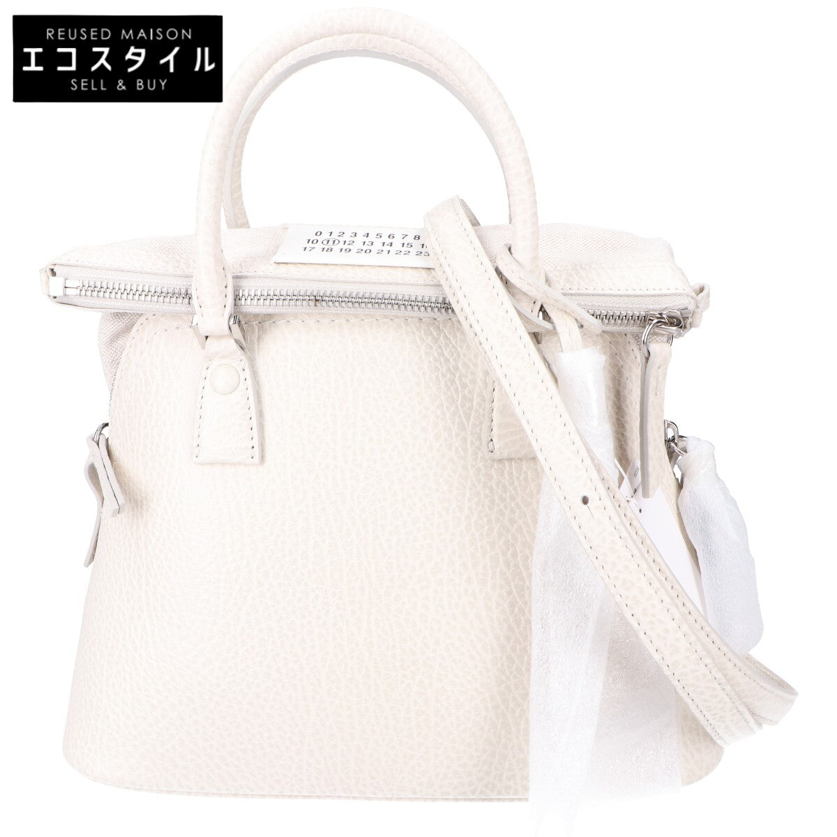 Maison margiela メゾンマルジェラ S56WG0082 ホワイト×ベージュ 5ACミニ 2WAYハンドバッグ ショルダーバッグ