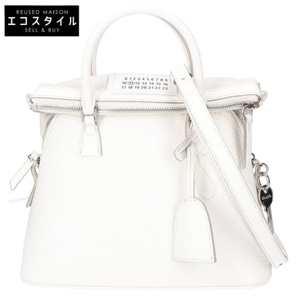 Maison margiela メゾンマルジェラ S56WG0082 ホワイト 5ACミニ 2WAYハンドバッグ ショルダーバッグ