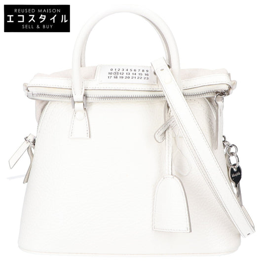 Maison margiela メゾンマルジェラ S56WG0082 ホワイト 5ACミニ 2WAYハンドバッグ ショルダーバッグ