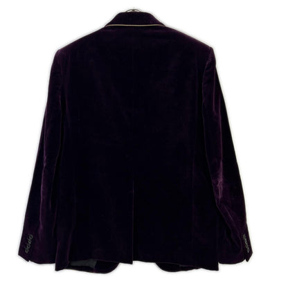 SAINT LAURENT PARIS サンローランパリ 689562 21年製 パープル ベロア 1B ピークドラペル パイリング テーラードジャケット ジャケット