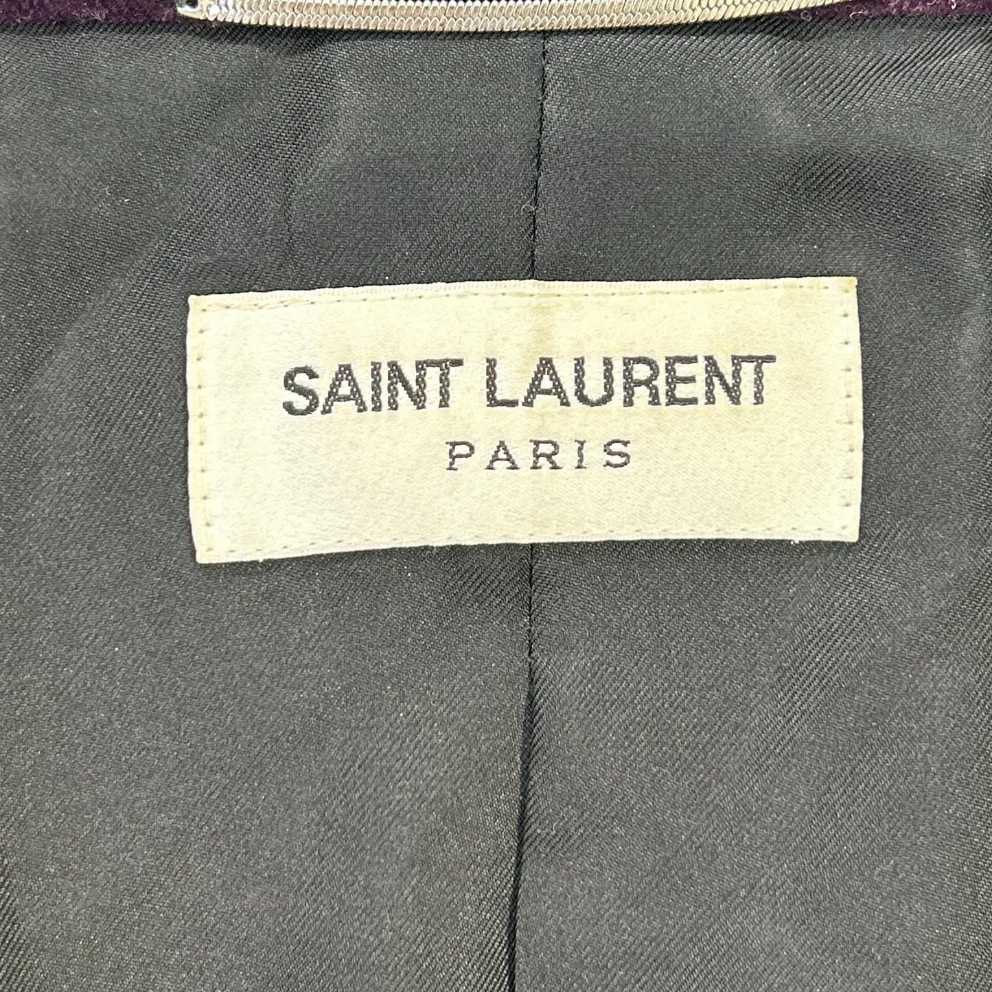 SAINT LAURENT PARIS サンローランパリ 689562 21年製 パープル ベロア 1B ピークドラペル パイリング テーラードジャケット ジャケット