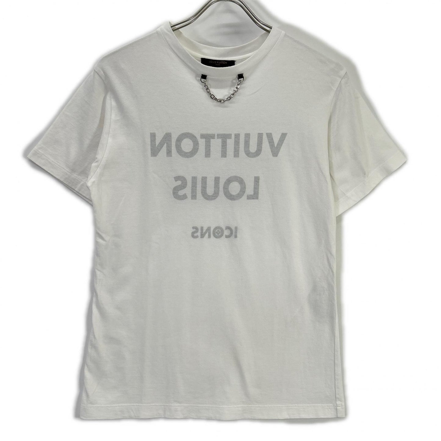 LOUIS VUITTON ルイヴィトン 1A5TRP ホワイト チェーンデザイン 半袖Tシャツ トップス
