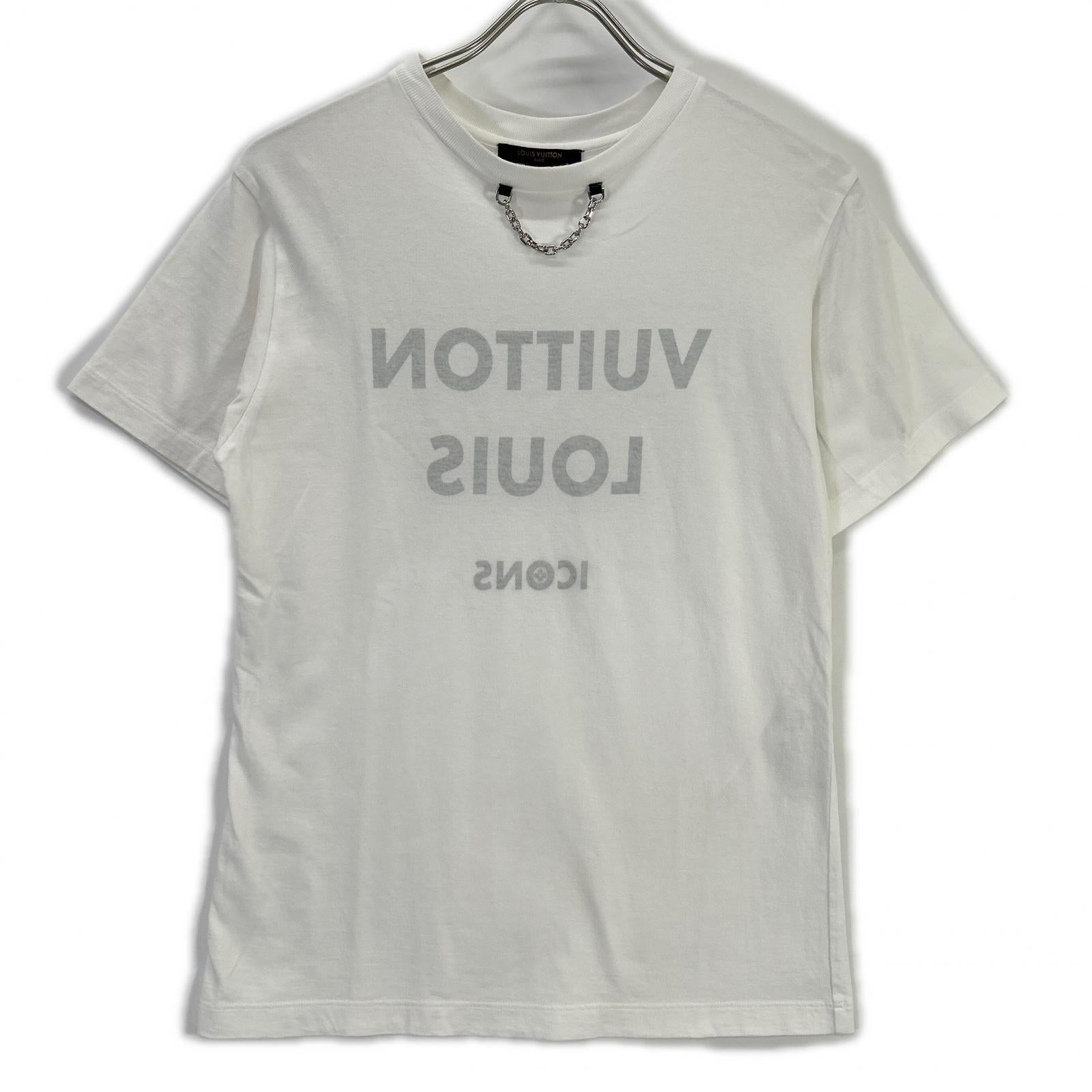 LOUIS VUITTON ルイヴィトン 1A5TRP ホワイト チェーンデザイン 半袖Tシャツ トップス