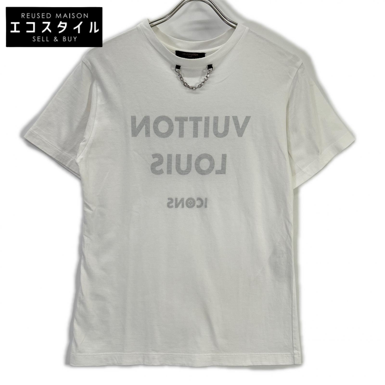 LOUIS VUITTON ルイヴィトン 1A5TRP ホワイト チェーンデザイン 半袖Tシャツ トップス