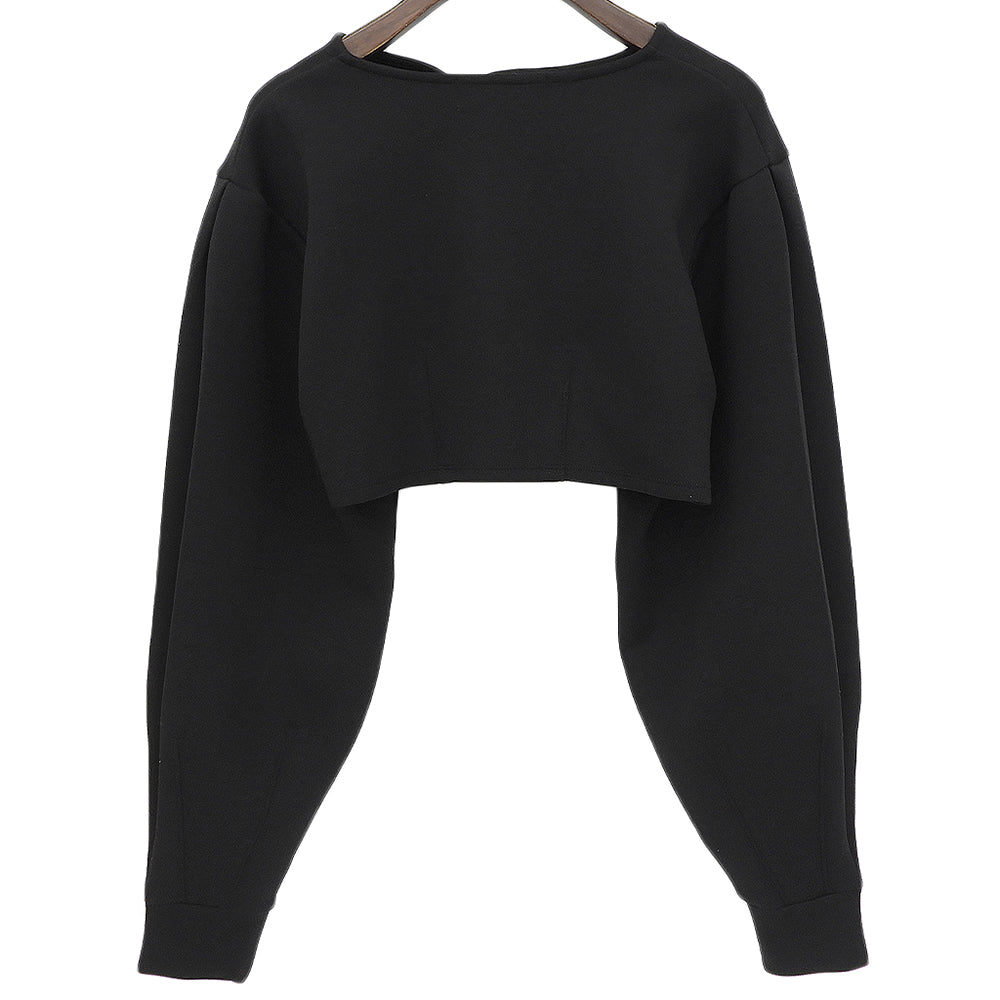 HeRIN.CYE ヘリン 美品 Feels round hem tops ボレロ トップス レディース 黒 ブラック FREE トップス