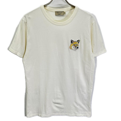 MAISON KITSUNE メゾンキツネ EM00154KJ0008 ホワイト ビッグ パステルフォックスヘッド 半袖Tシャツ トップス