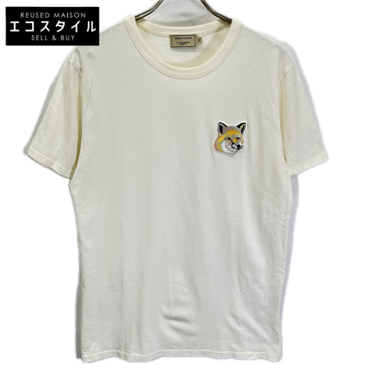 MAISON KITSUNE メゾンキツネ EM00154KJ0008 ホワイト ビッグ パステルフォックスヘッド 半袖Tシャツ トップス