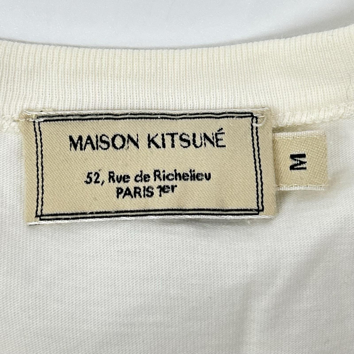 MAISON KITSUNE メゾンキツネ EM00154KJ0008 ホワイト ビッグ パステルフォックスヘッド 半袖Tシャツ トップス