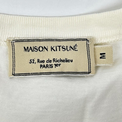 MAISON KITSUNE メゾンキツネ EM00154KJ0008 ホワイト ビッグ パステルフォックスヘッド 半袖Tシャツ トップス