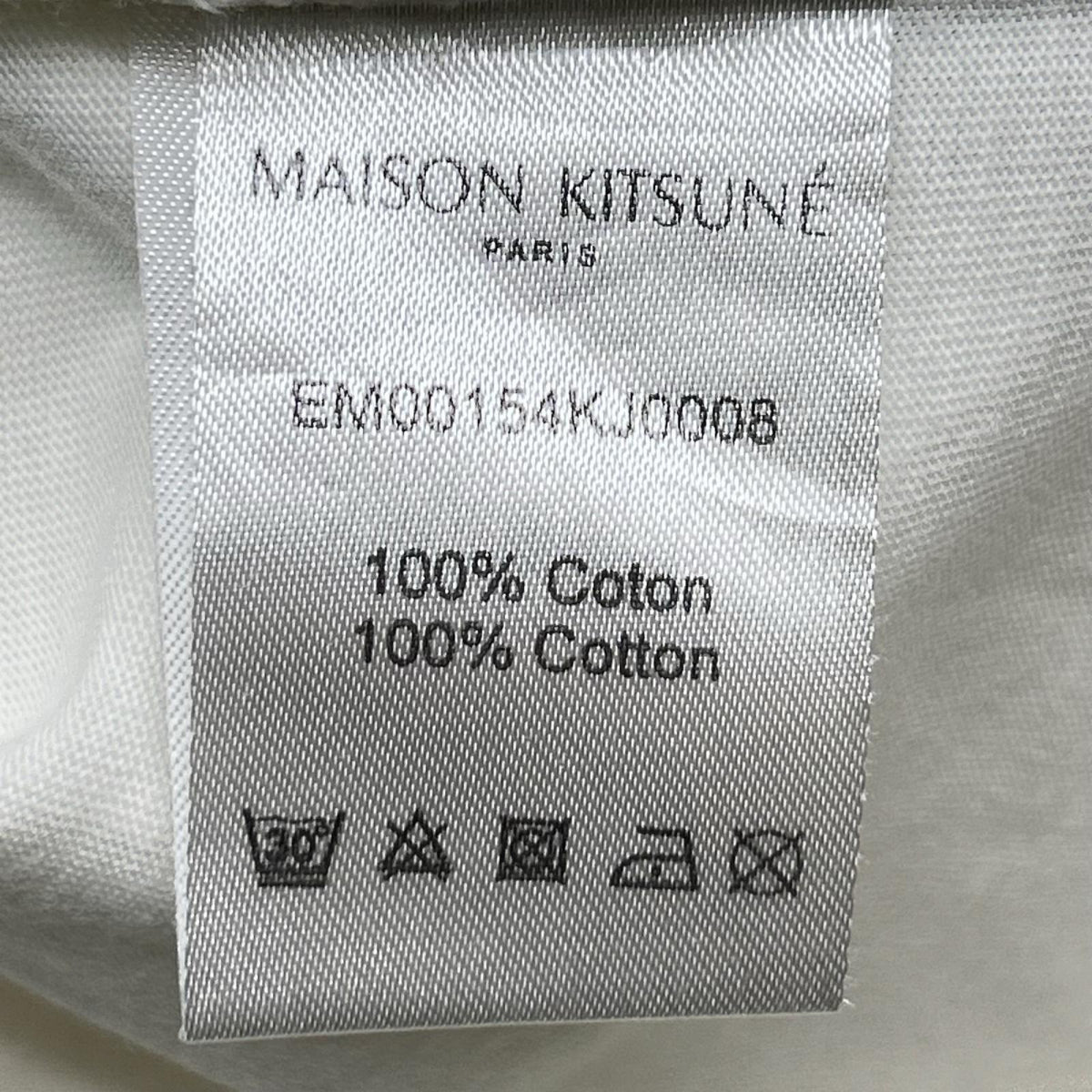 MAISON KITSUNE メゾンキツネ EM00154KJ0008 ホワイト ビッグ パステルフォックスヘッド 半袖Tシャツ トップス