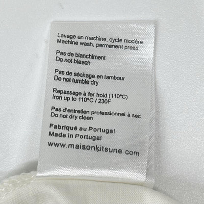 MAISON KITSUNE メゾンキツネ EM00154KJ0008 ホワイト ビッグ パステルフォックスヘッド 半袖Tシャツ トップス