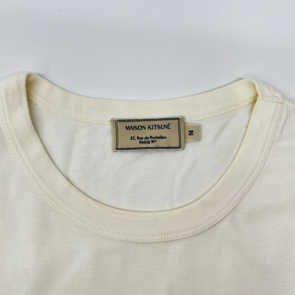 MAISON KITSUNE メゾンキツネ EM00154KJ0008 ホワイト ビッグ パステルフォックスヘッド 半袖Tシャツ トップス