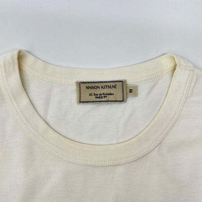MAISON KITSUNE メゾンキツネ EM00154KJ0008 ホワイト ビッグ パステルフォックスヘッド 半袖Tシャツ トップス