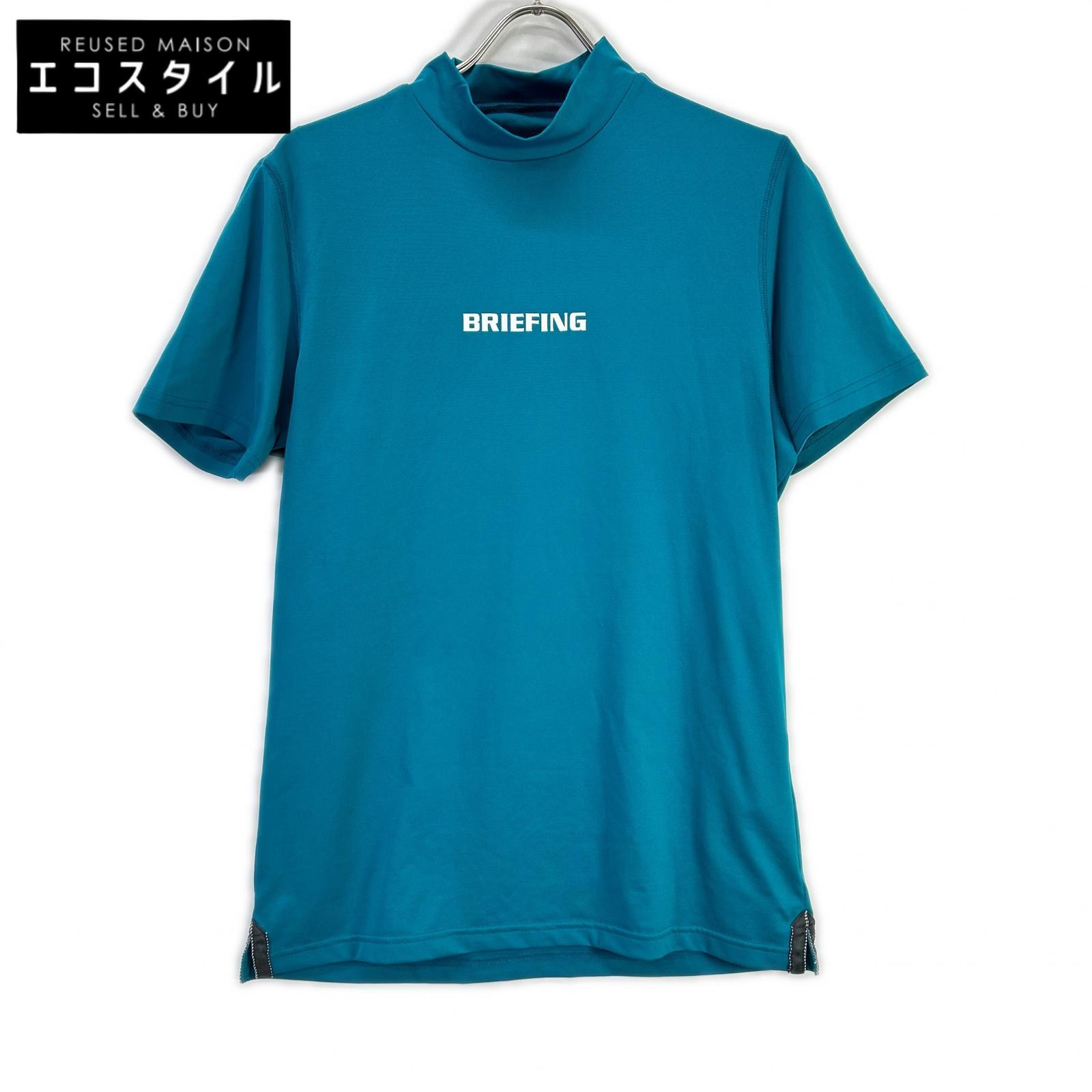 BRIEFING ブリーフィング BBG221M05 ブルー ハイネック ストレッチ Tシャツ トップス