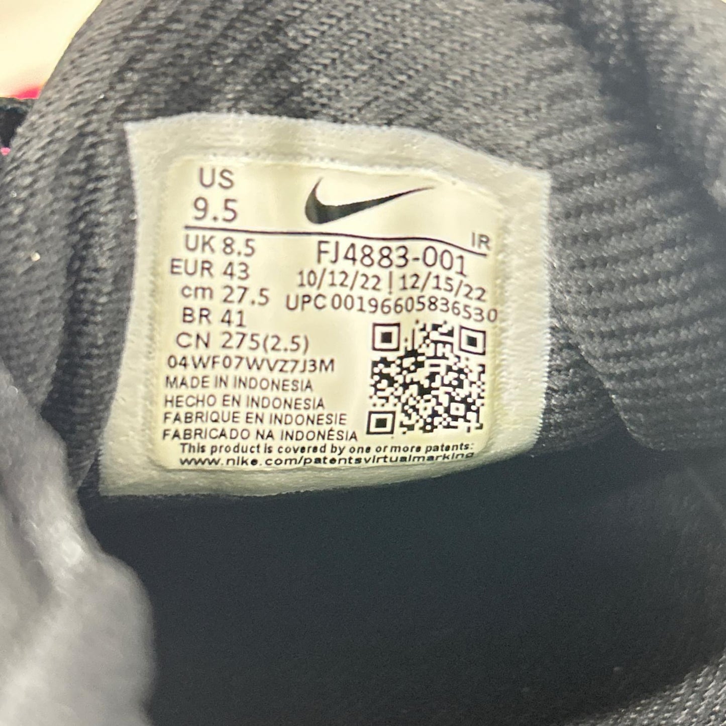 NIKE ナイキ 【新品同様】FJ4883-001 AIR MAX PLUS MERCURIAL XXV ANNIVERSARY ローカットスニーカー シューズ