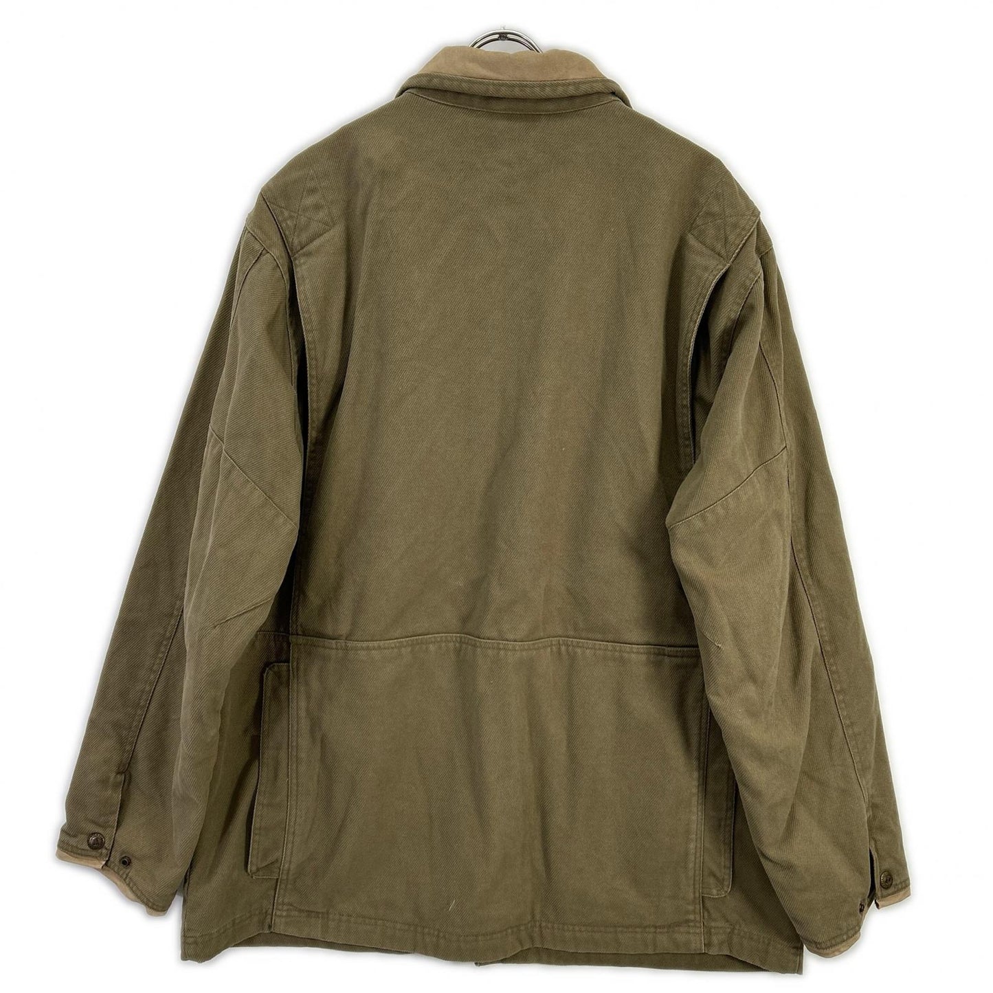 columbia コロンビア グリーン コットン レザー切り替え ハンディングジャケット ジャケット
