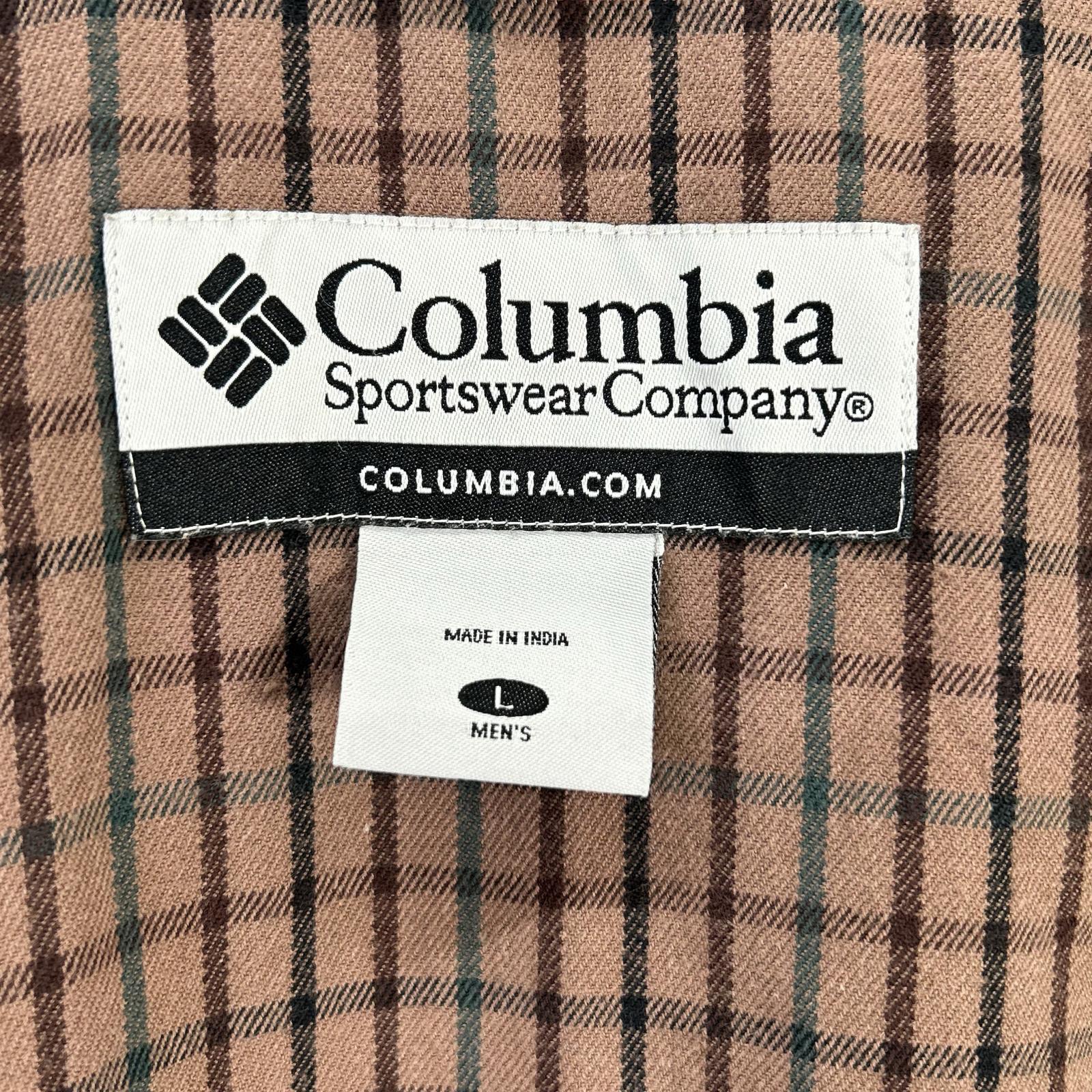 columbia コロンビア グリーン コットン レザー切り替え ハンディングジャケット ジャケット