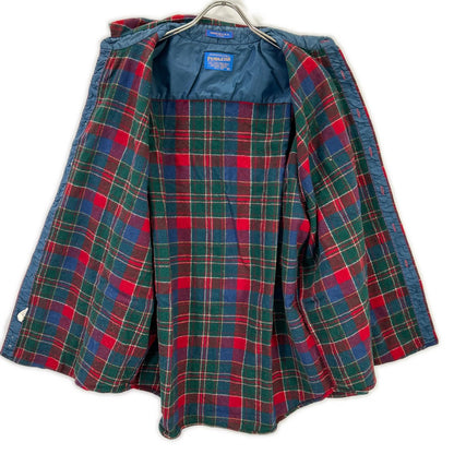 PENDLETON ペンドルトン レッド×グリーン エルボーパッチ ウールネルシャツ トップス