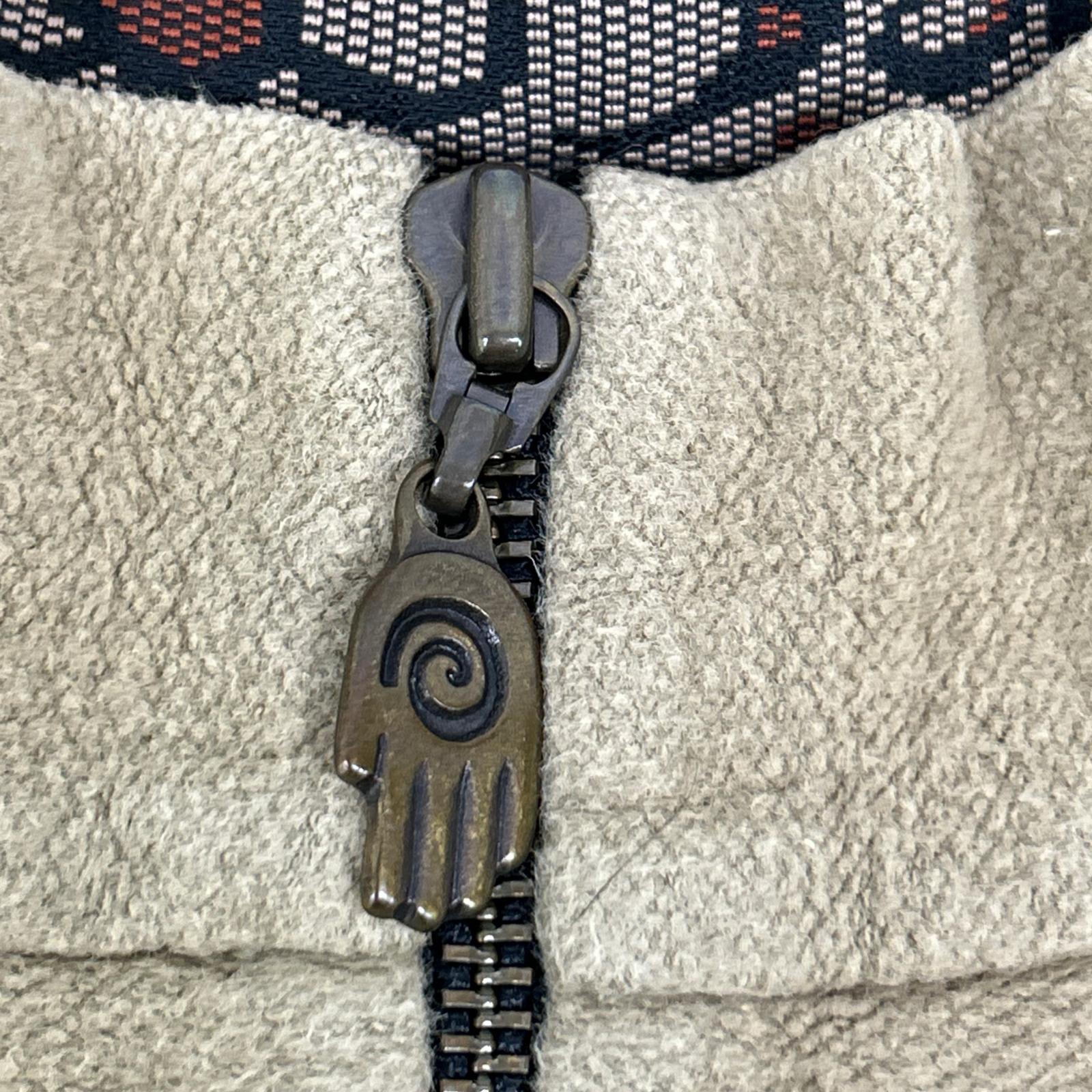 TEVA テバ 90s ベージュ チロリアン ハーフジップフリース トップス