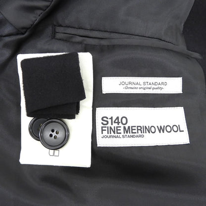 JOURNALSTANDARD ジャーナルスタンダード 美品 ウール混 S140MERINOWOOL コート メンズ ブラック S 24年製 コート