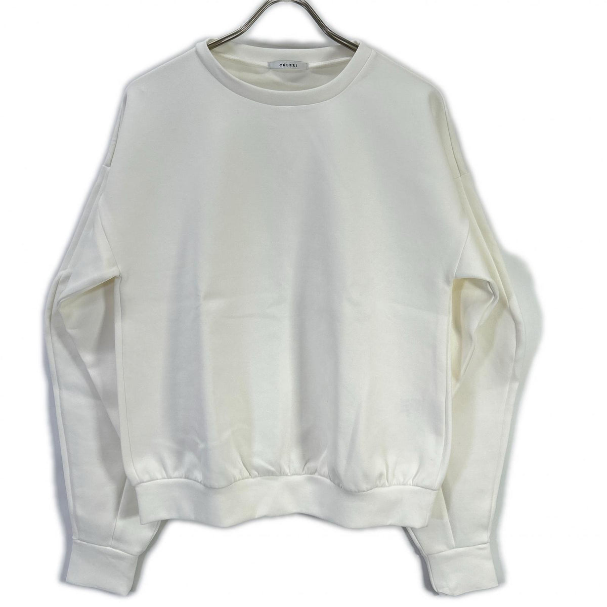 CELERI セルリ 25SS ホワイト コットン混 ロングスリーブプルオーバー トップス