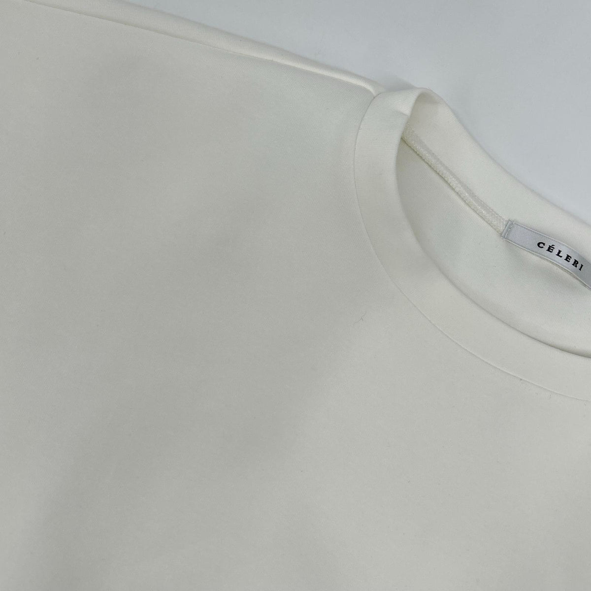CELERI セルリ 25SS ホワイト コットン混 ロングスリーブプルオーバー トップス