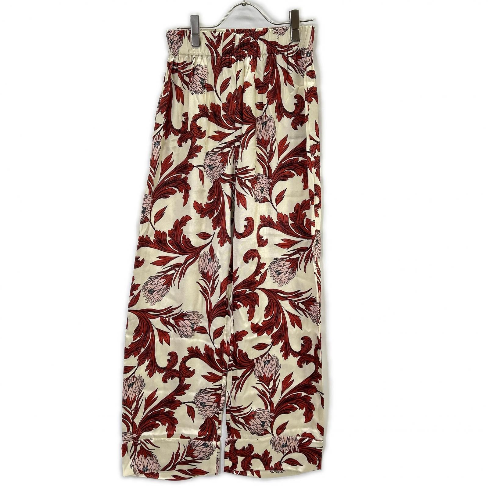 SENSISTUDIO センシスタジオ アイボリー レイヨン Print Slouchy パンツ ボトムス