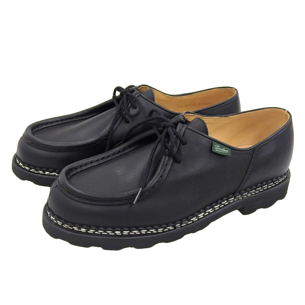 Paraboot パラブーツ 新品同様 LIS NOIR レザー ミカエル チロリアンシューズ シューズ メンズ ブラック 42 1/2 シューズ