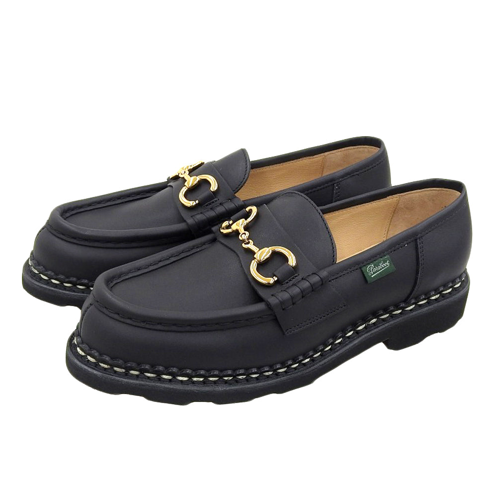 Paraboot パラブーツ 新品同様 LIS-NOIR INK ORSAYTI オルセー ビットローファー シューズ レディース ブラック 4 1/2 シューズ