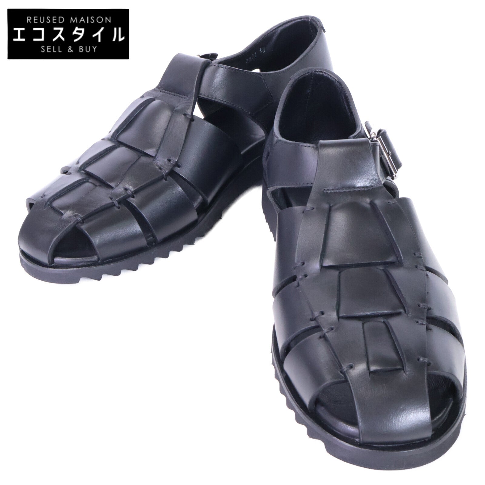 Paraboot パラブーツ 【新品同様】PACIFIC LIS NOIR パシフィック レザー グルカサンダル シューズ