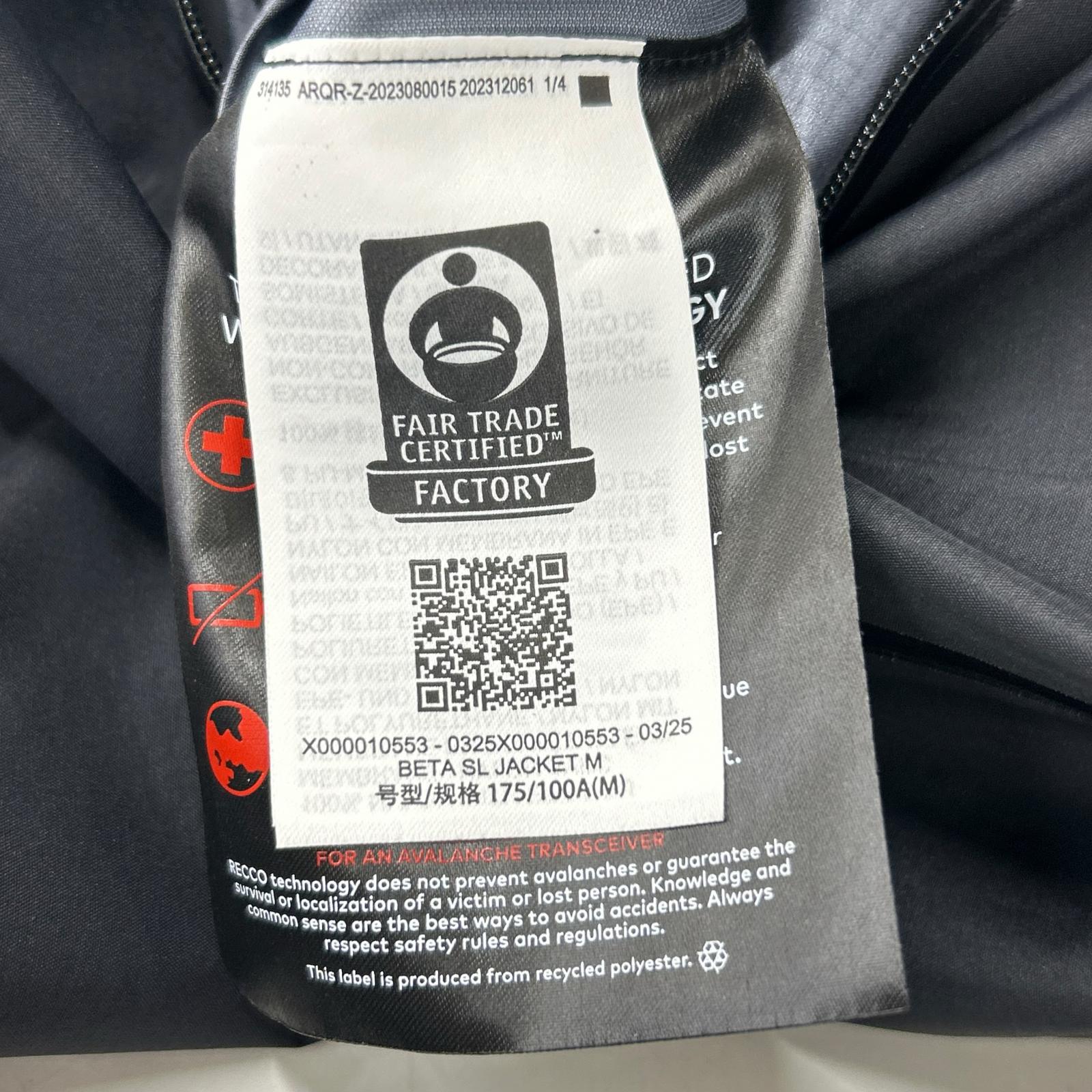 ARC'TERYX アークテリクス 【美品/国内正規】X000010553 BETA SL JACKET ベータ SL ジャケット ジャケット