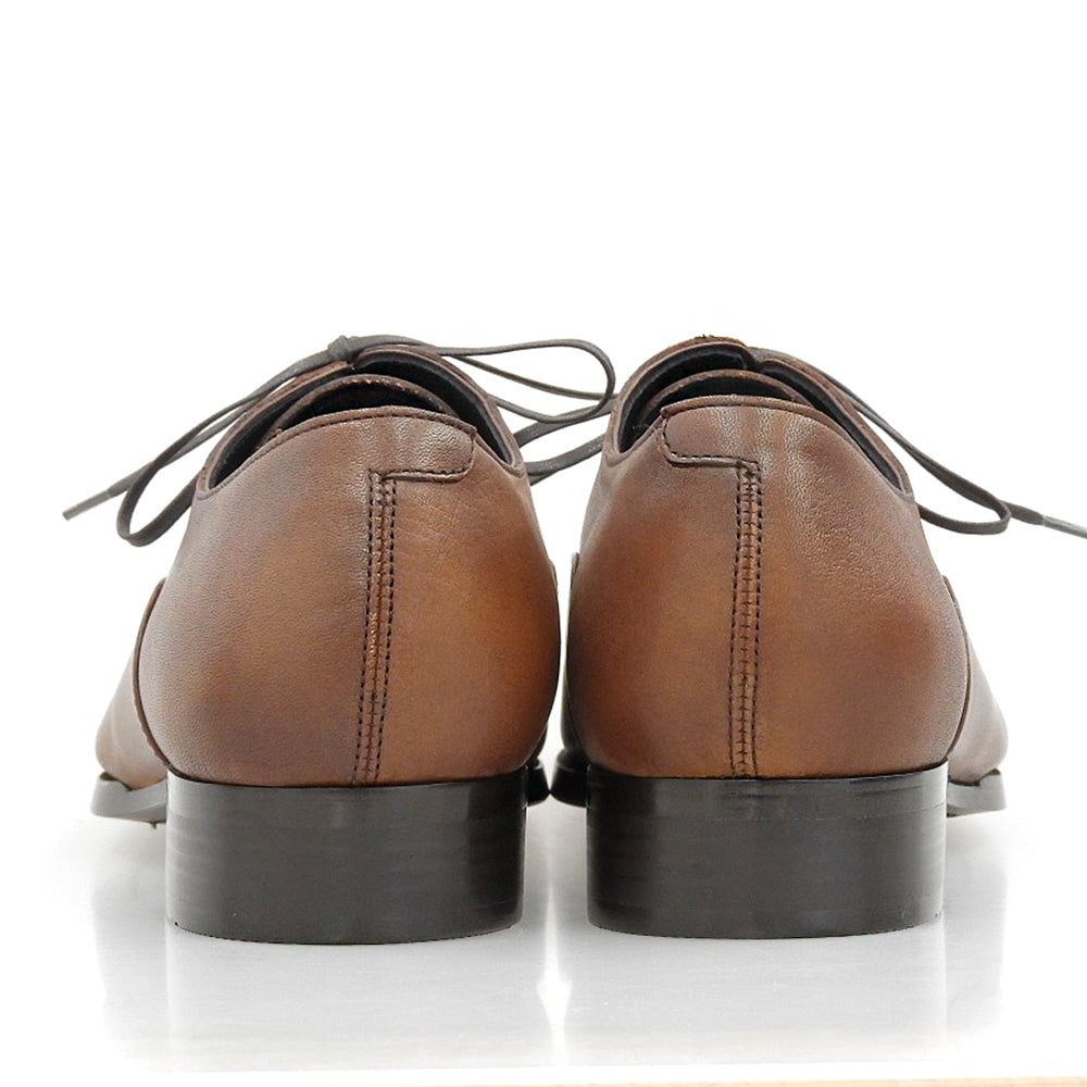 ORIGIO Like-New Cap-Toe Straight-Tip Classic Leather Shoes for Men Brown 26 ORG-006 Shoes