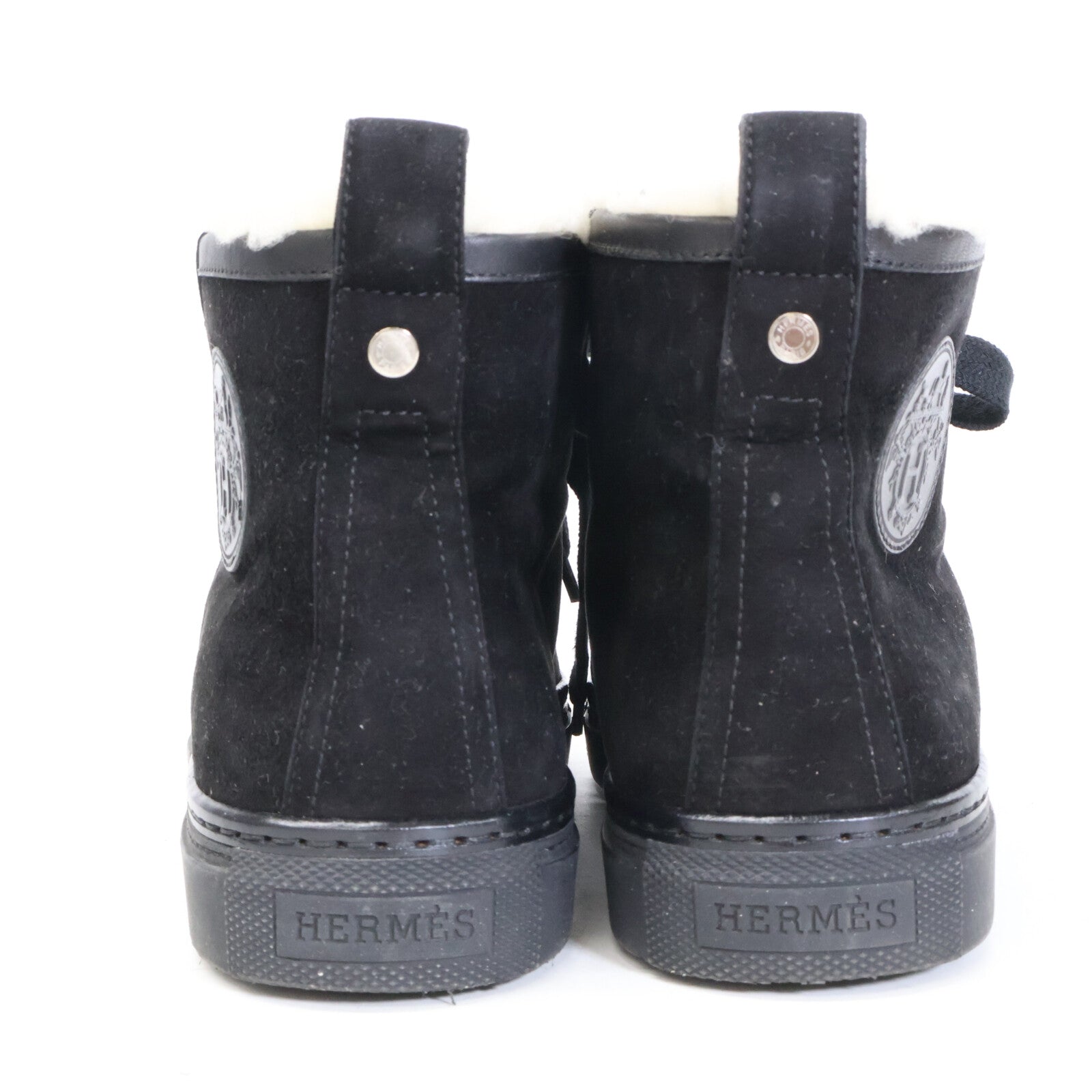 HERMES エルメス JIMMY ジミー ボア ムートン ハイカット スニーカー シューズ