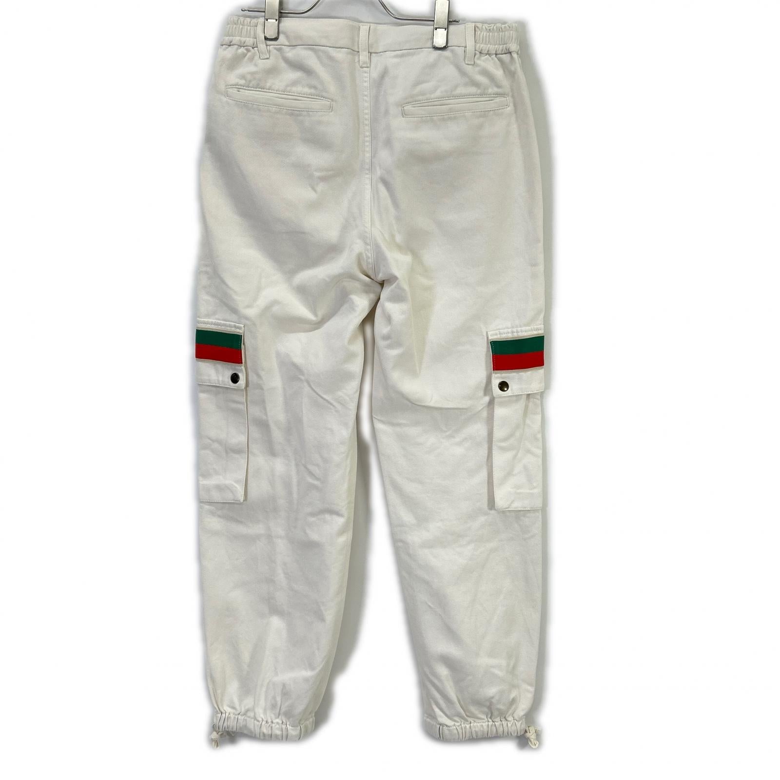 GUCCI グッチ 21SS 623986 ホワイト インターロッキングG ドローストリング カーゴパンツ ボトムス