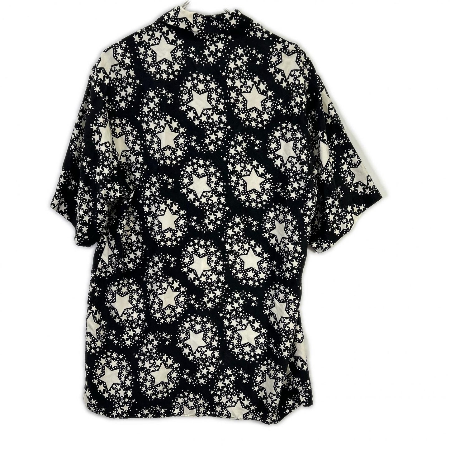 GUCCI グッチ 20SS 625502 ブラック シルク100 GGスター ボタニカル ボーリングシャツ トップス