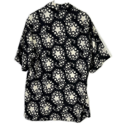 GUCCI グッチ 20SS 625502 ブラック シルク100 GGスター ボタニカル ボーリングシャツ トップス