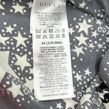 GUCCI グッチ 20SS 625502 ブラック シルク100 GGスター ボタニカル ボーリングシャツ トップス