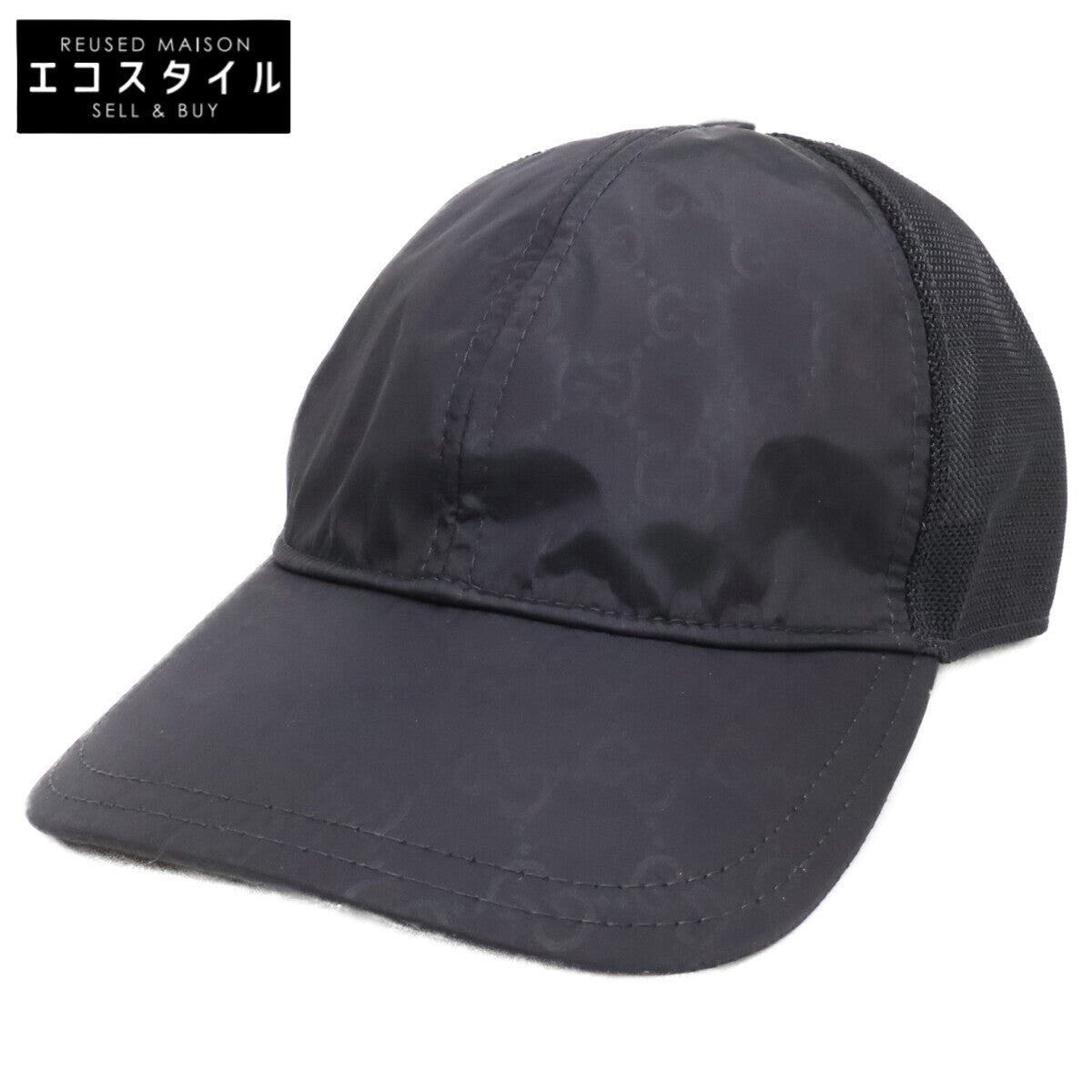 GUCCI グッチ 510950 4HD47 GG ナイロン メッシュ ベースボールキャップ 帽子
