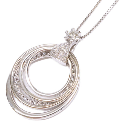 FOREVERMARK フォーエバーマーク 仕上げ済み K18WG ミルモア ソリティア パヴェ ダイヤモンド 0.19ct メレ0.24ct ネックレス