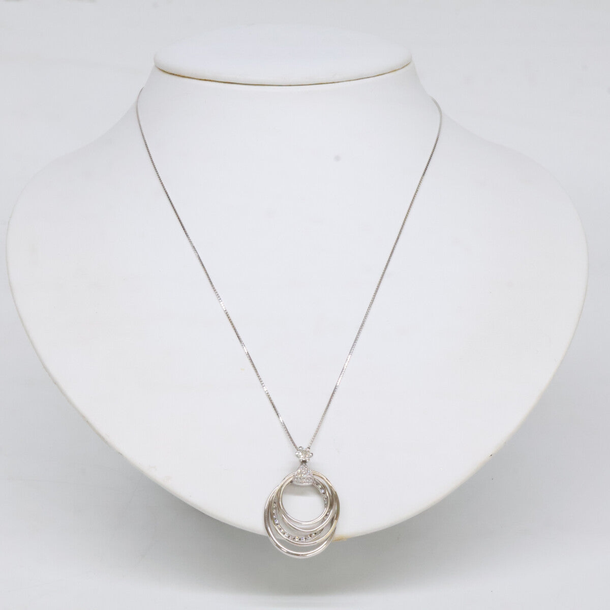 FOREVERMARK フォーエバーマーク 仕上げ済み K18WG ミルモア ソリティア パヴェ ダイヤモンド 0.19ct メレ0.24ct ネックレス