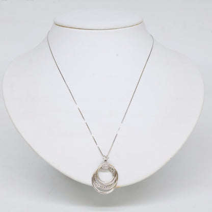 FOREVERMARK フォーエバーマーク 仕上げ済み K18WG ミルモア ソリティア パヴェ ダイヤモンド 0.19ct メレ0.24ct ネックレス