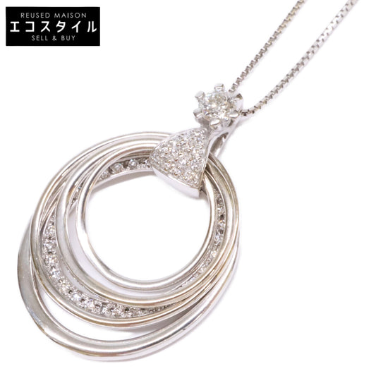 FOREVERMARK フォーエバーマーク 仕上げ済み K18WG ミルモア ソリティア パヴェ ダイヤモンド 0.19ct メレ0.24ct ネックレス