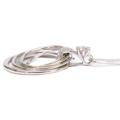FOREVERMARK フォーエバーマーク 仕上げ済み K18WG ミルモア ソリティア パヴェ ダイヤモンド 0.19ct メレ0.24ct ネックレス